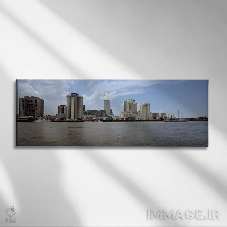 تابلو دکوراتیو New Orleans, Louisiana, USA #2,ساختمان ها دیده شده از ع… اثر پانورامیک ایمجز - نمای روبهرو روی دیوار