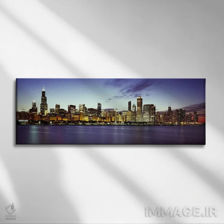 تابلو دکوراتیو Lake Michigan, Chicago, Cook County, Illinois, USA,ساخت… اثر پانورامیک ایمجز - نمای روبهرو روی دیوار