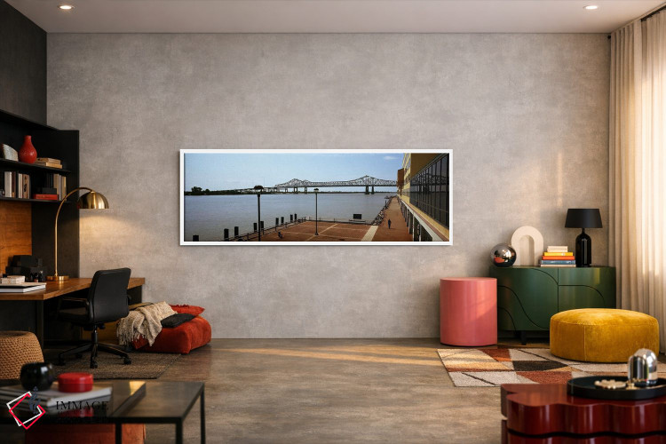 تابلو دکوراتیو Crescent City Connection Bridge, Mississippi River, New… اثر پانورامیک ایمجز - D4W