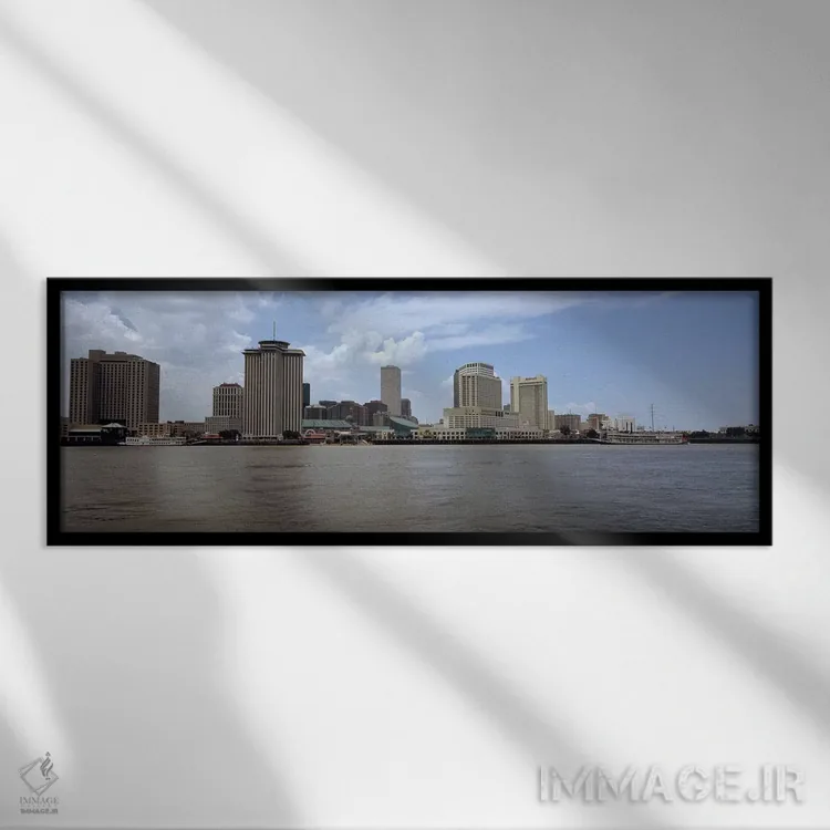 تابلو دکوراتیو New Orleans, Louisiana, USA #2,ساختمان ها دیده شده از ع… اثر پانورامیک ایمجز - نمای قابدار مشکی