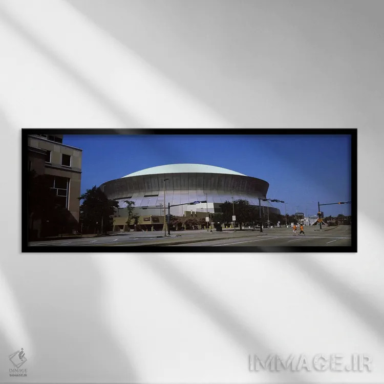 تابلو دکوراتیو Louisiana Superdome, New Orleans, Louisiana, USA,نمای ز… اثر پانورامیک ایمجز - نمای قابدار مشکی
