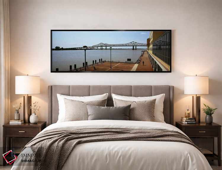 تابلو دکوراتیو Crescent City Connection Bridge, Mississippi River, New… اثر پانورامیک ایمجز - D5B