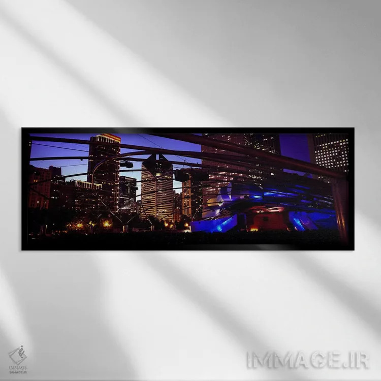 تابلو دکوراتیو Millennium Park, Chicago, Cook County, Illinois, USA,سا… اثر پانورامیک ایمجز - نمای قابدار مشکی