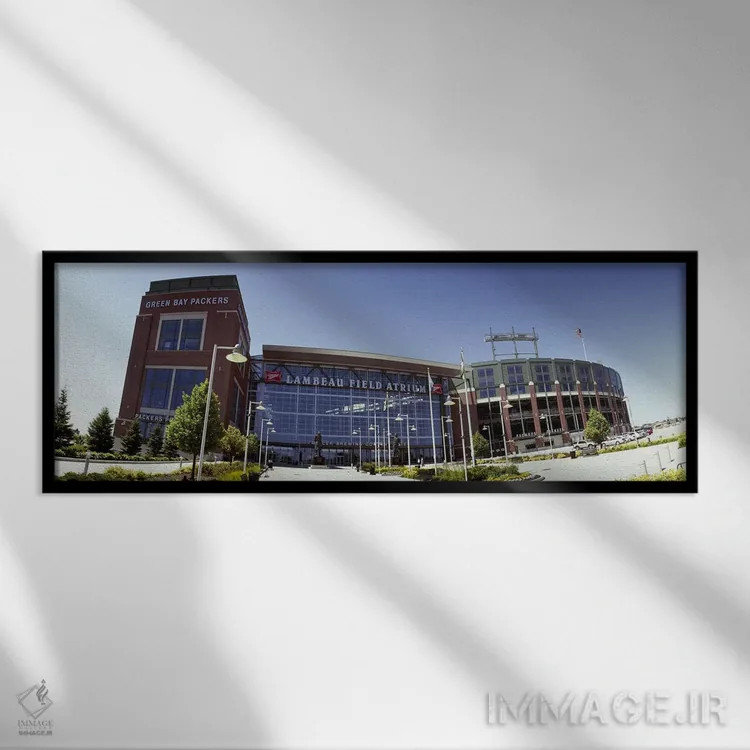 تابلو دکوراتیو Lambeau Field, Green Bay, Wisconsin, USA,نمای بیرونی اس… اثر پانورامیک ایمجز - نمای قابدار مشکی