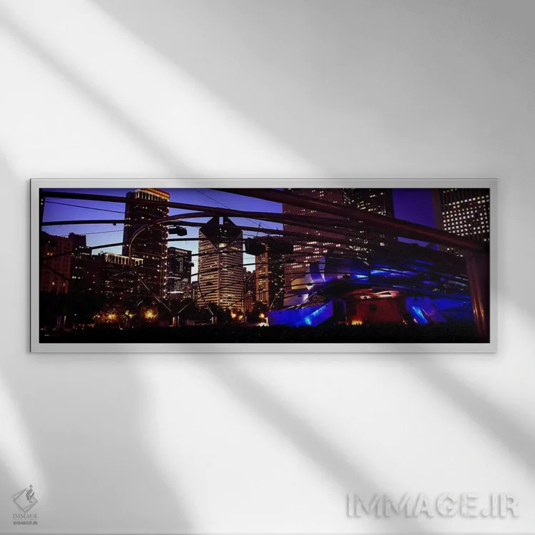 تابلو دکوراتیو Millennium Park, Chicago, Cook County, Illinois, USA,سا… اثر پانورامیک ایمجز - نمای قابدار سفید