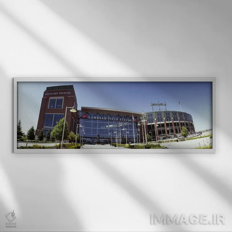 تابلو دکوراتیو Lambeau Field, Green Bay, Wisconsin, USA,نمای بیرونی اس… اثر پانورامیک ایمجز - نمای قابدار سفید