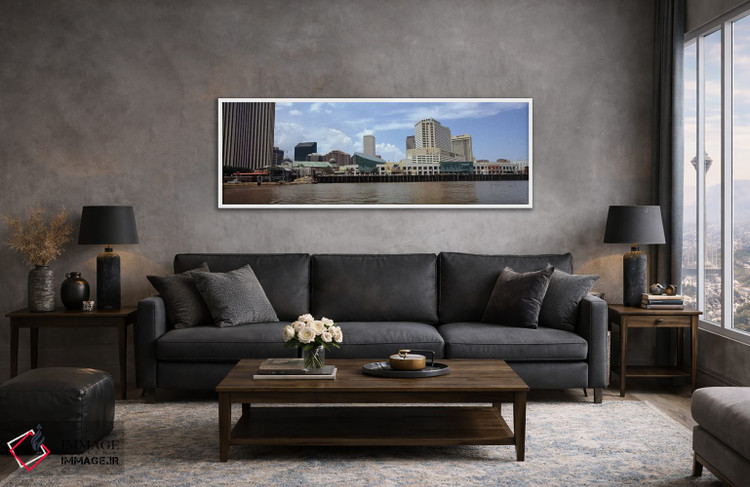 تابلو دکوراتیو New Orleans, Louisiana, USA,ساختمان ها دیده شده از عرشه… اثر پانورامیک ایمجز - D3W