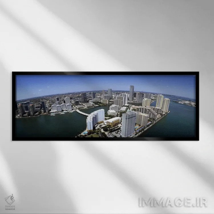تابلو دکوراتیو Miami, Miami-Dade County, Florida, USA 2008,نمای هوایی… اثر پانورامیک ایمجز - نمای قابدار مشکی