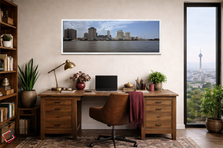 تابلو دکوراتیو New Orleans, Louisiana, USA #2,ساختمان ها دیده شده از ع… اثر پانورامیک ایمجز - D1W