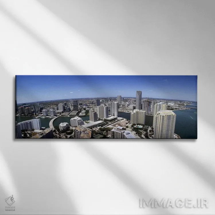 تابلو دکوراتیو Miami, Miami-Dade County, Florida, USA 2008 #2,نمای هوا… اثر پانورامیک ایمجز - نمای روبهرو روی دیوار