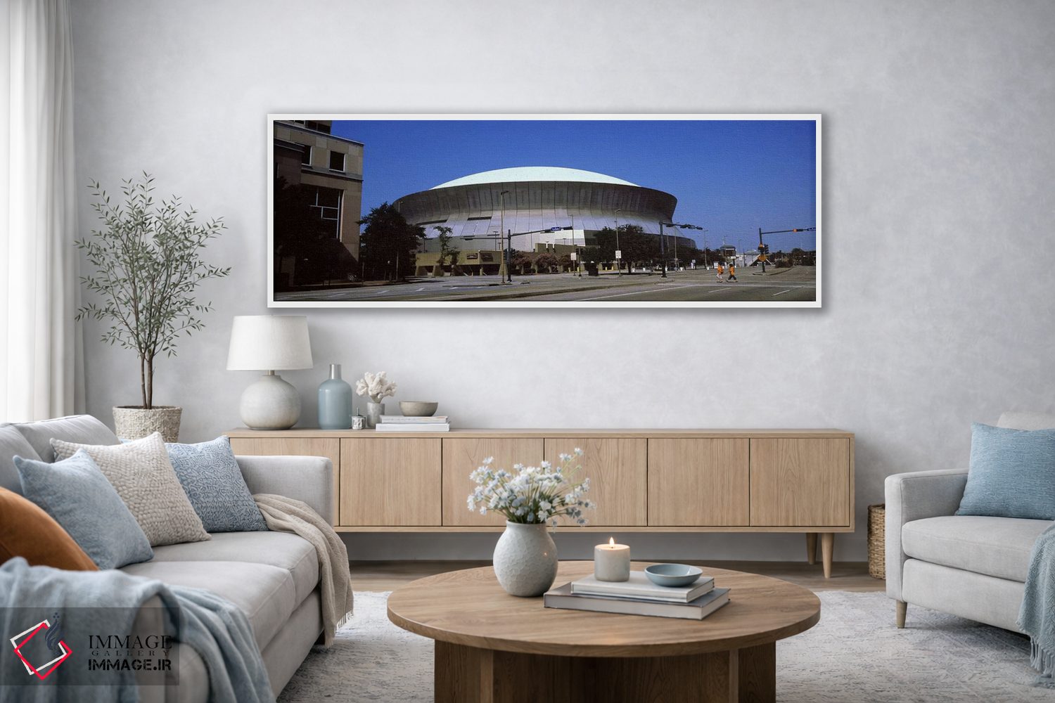 تابلو دکوراتیو Louisiana Superdome, New Orleans, Louisiana, USA,نمای ز… اثر پانورامیک ایمجز - D3W