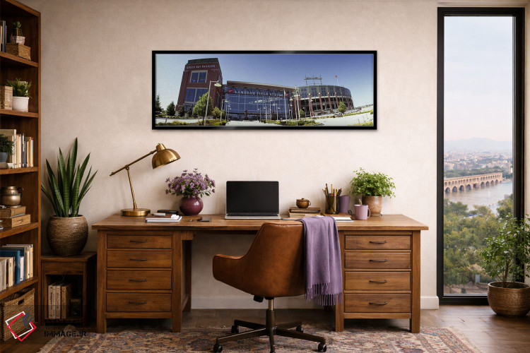 تابلو دکوراتیو Lambeau Field, Green Bay, Wisconsin, USA,نمای بیرونی اس… اثر پانورامیک ایمجز - D2B