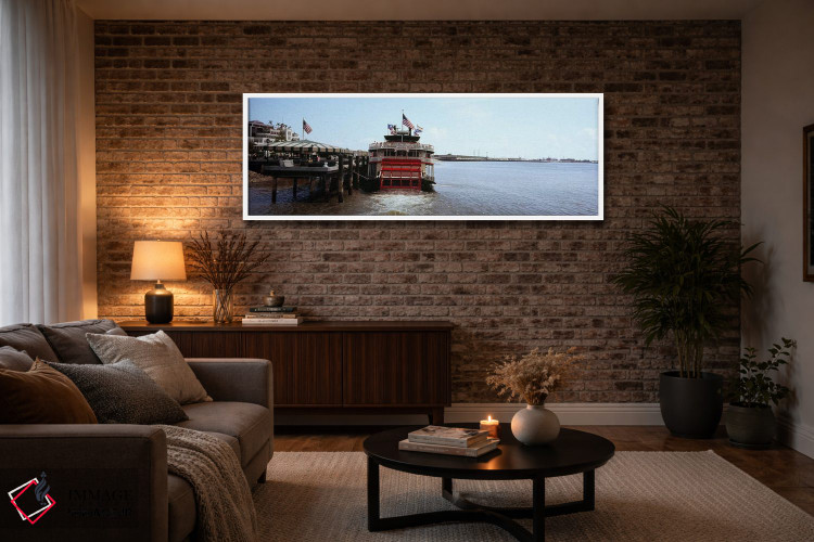 تابلو دکوراتیو Mississippi River, New Orleans, Louisiana, USA,قایق پار… اثر پانورامیک ایمجز - D3W