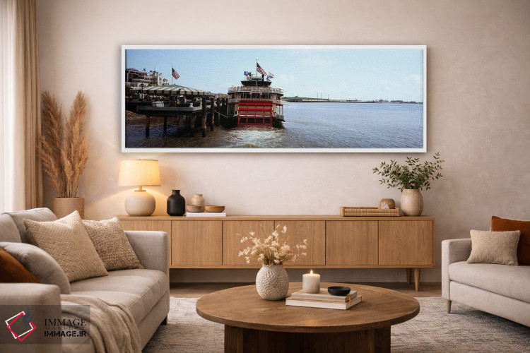 تابلو دکوراتیو Mississippi River, New Orleans, Louisiana, USA,قایق پار… اثر پانورامیک ایمجز - D4W