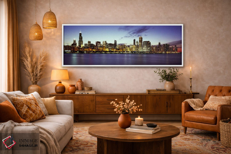 تابلو دکوراتیو Lake Michigan, Chicago, Cook County, Illinois, USA,ساخت… اثر پانورامیک ایمجز - D4W