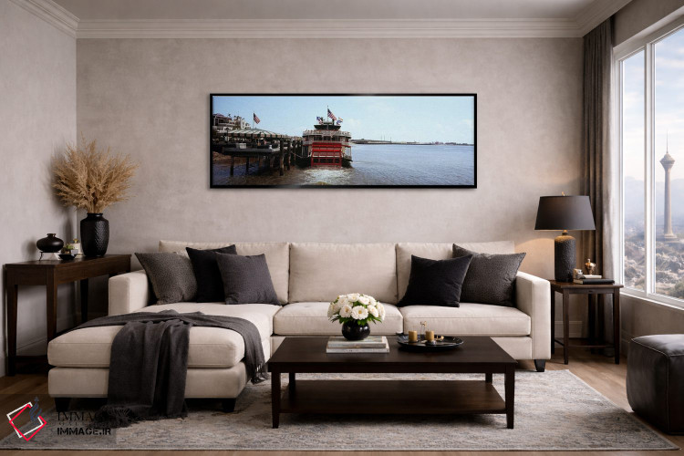 تابلو دکوراتیو Mississippi River, New Orleans, Louisiana, USA,قایق پار… اثر پانورامیک ایمجز - D5B
