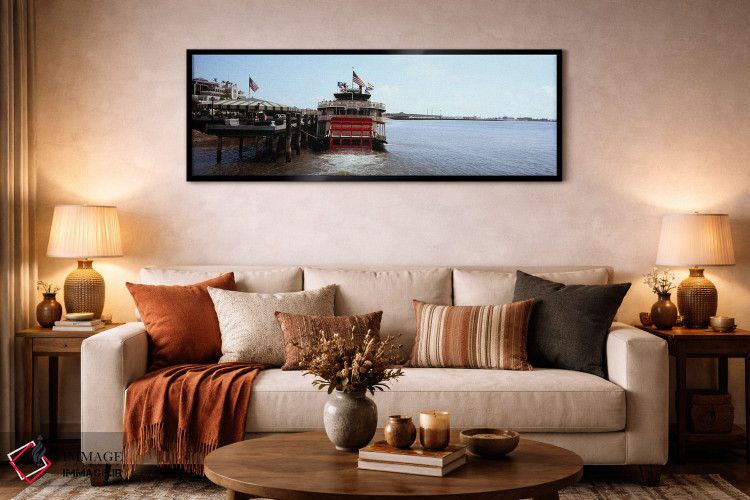 تابلو دکوراتیو Mississippi River, New Orleans, Louisiana, USA,قایق پار… اثر پانورامیک ایمجز - D6B