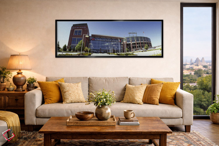 تابلو دکوراتیو Lambeau Field, Green Bay, Wisconsin, USA,نمای بیرونی اس… اثر پانورامیک ایمجز - D6B