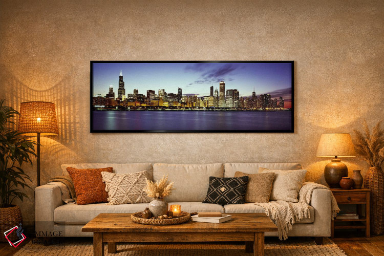 تابلو دکوراتیو Lake Michigan, Chicago, Cook County, Illinois, USA,ساخت… اثر پانورامیک ایمجز - D6B