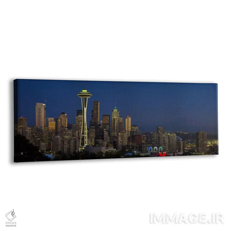 تابلو دکوراتیو Seattle, King County, Washington State, USA,آسمان خراش… اثر پانورامیک ایمجز - نمای پرسپکتیو محصول