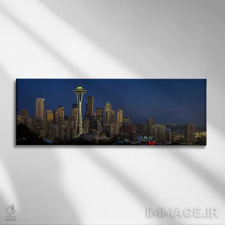 تابلو دکوراتیو Seattle, King County, Washington State, USA,آسمان خراش… اثر پانورامیک ایمجز - نمای روبهرو روی دیوار