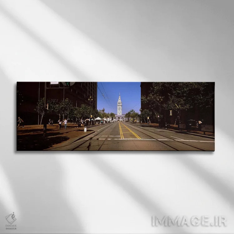 تابلو دکوراتیو Ferry Building, San Francisco, California, USA,گردشگران… اثر پانورامیک ایمجز - نمای روبهرو روی دیوار