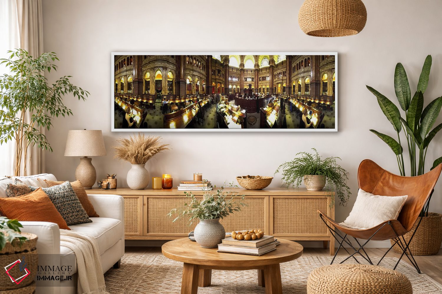 تابلو دکوراتیو Washington DC, USA,فضای داخلی سالن مطالعه اصلی کتابخانه… اثر پانورامیک ایمجز - D2W