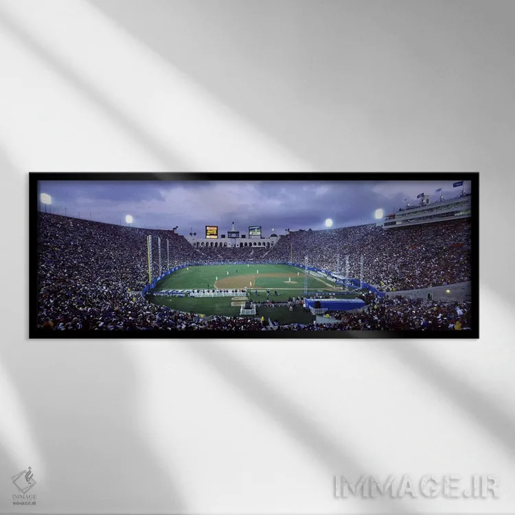 تابلو دکوراتیو Los Angeles Dodgers, Los Angeles Memorial Coliseum, Los… اثر پانورامیک ایمجز - نمای قابدار مشکی