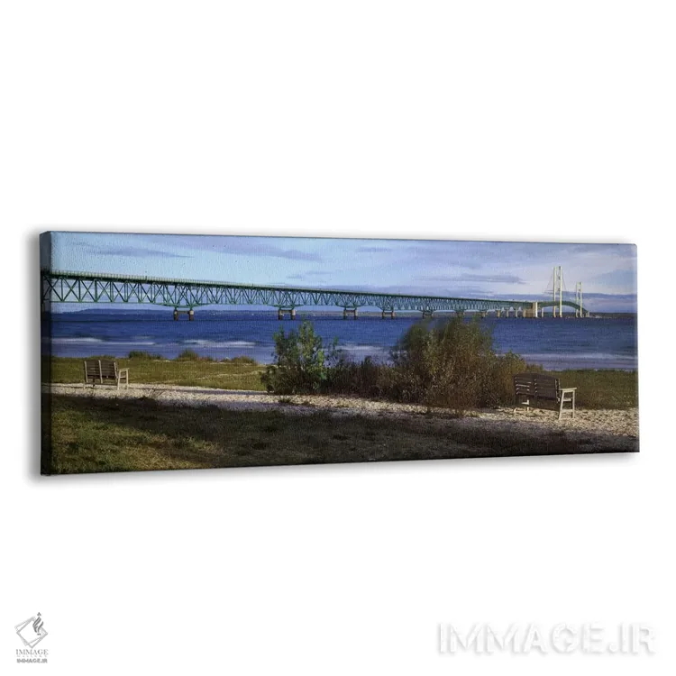 تابلو دکوراتیو Straits Of Mackinac, Michigan, USA,پل مکیناک، تنگه های… اثر پانورامیک ایمجز - نمای پرسپکتیو محصول