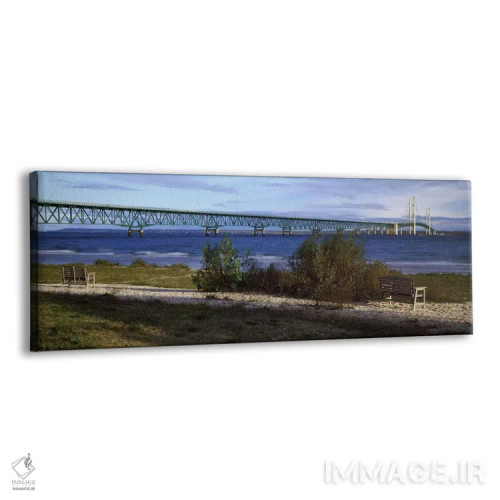 تابلو دکوراتیو Straits Of Mackinac, Michigan, USA,پل مکیناک، تنگه های… اثر پانورامیک ایمجز - نمای پرسپکتیو محصول