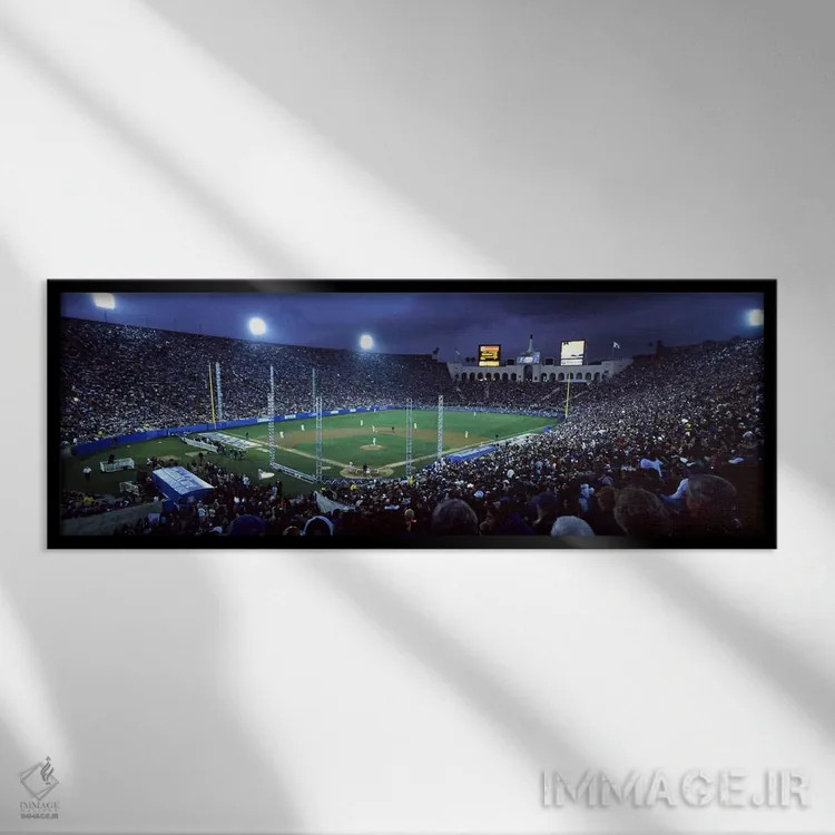 تابلو دکوراتیو Los Angeles Dodgers, Los Angeles Memorial Coliseum, Los… اثر پانورامیک ایمجز - نمای قابدار مشکی