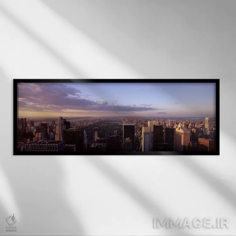تابلو دکوراتیو Central Park, East Side of Manhattan, New York City, Ne… اثر پانورامیک ایمجز - نمای قابدار مشکی