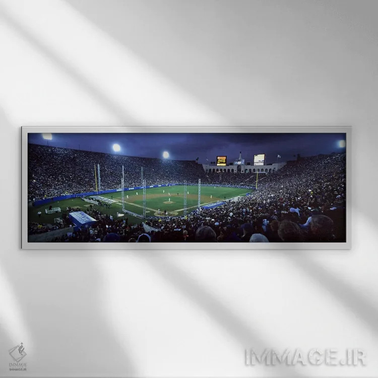تابلو دکوراتیو Los Angeles Dodgers, Los Angeles Memorial Coliseum, Los… اثر پانورامیک ایمجز - نمای قابدار سفید