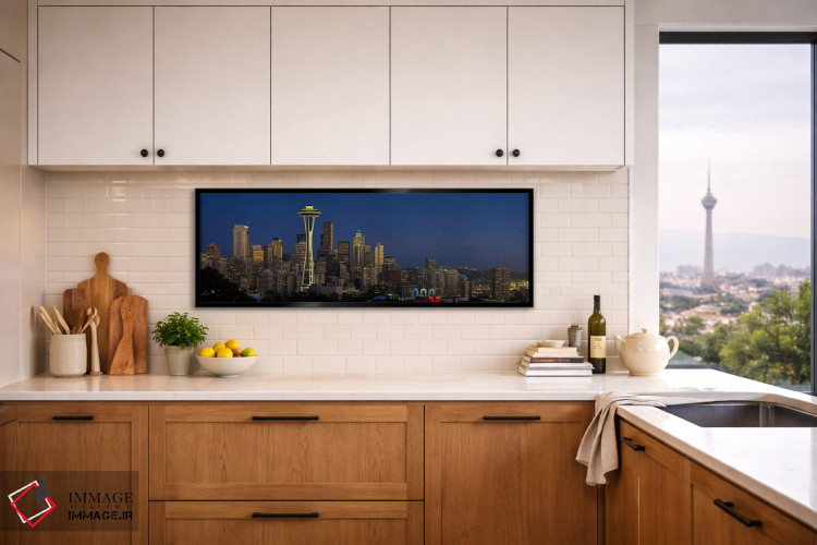 تابلو دکوراتیو Seattle, King County, Washington State, USA,آسمان خراش… اثر پانورامیک ایمجز - D5B