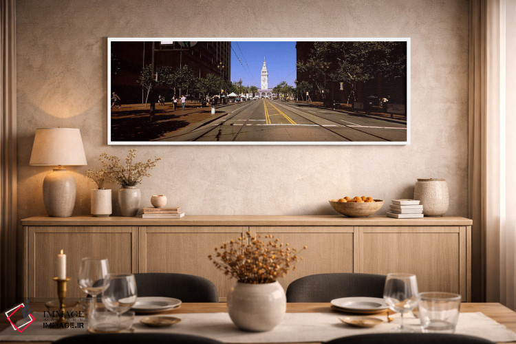 تابلو دکوراتیو Ferry Building, San Francisco, California, USA,گردشگران… اثر پانورامیک ایمجز - D1W