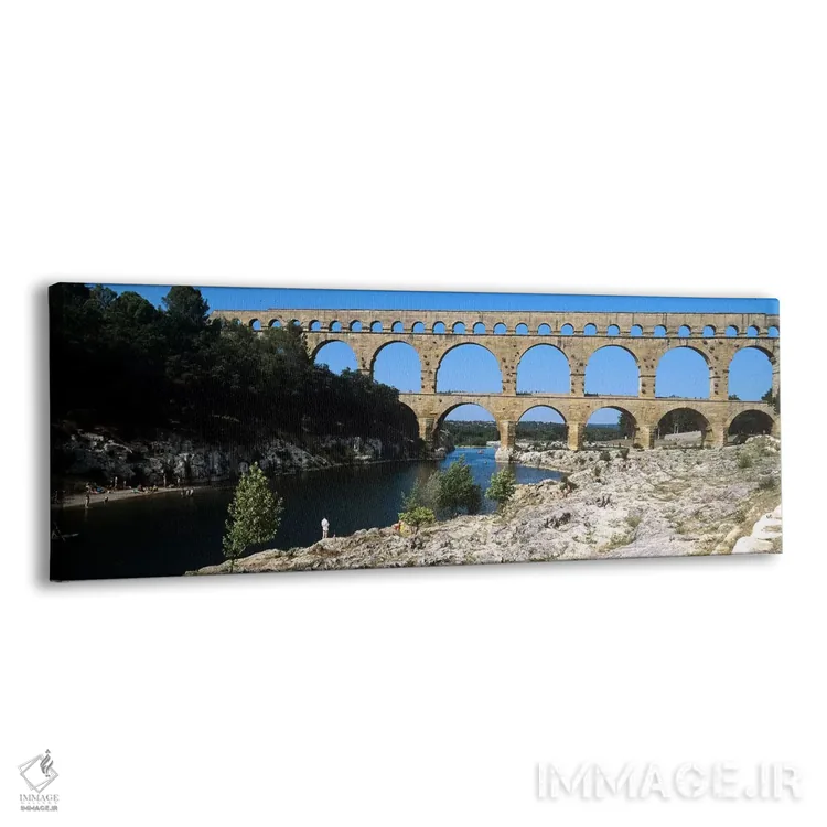 تابلو دکوراتیو Pont Du Gard, Nimes, Gard, Languedoc-Rousillon, France… اثر پانورامیک ایمجز - نمای پرسپکتیو محصول