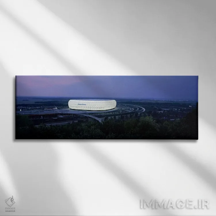 تابلو دکوراتیو Allianz Arena, Munich, Bavaria, Germany,استادیوم فوتبال… اثر پانورامیک ایمجز - نمای روبهرو روی دیوار