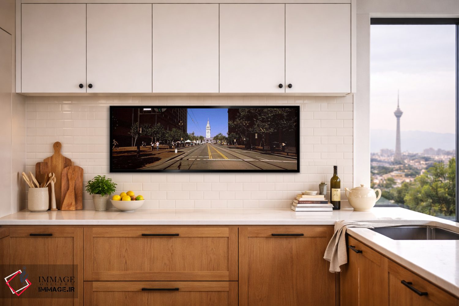 تابلو دکوراتیو Ferry Building, San Francisco, California, USA,گردشگران… اثر پانورامیک ایمجز - D5B