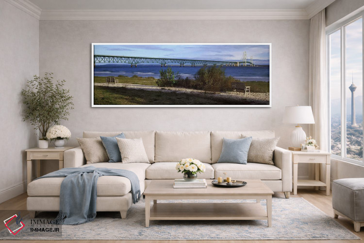 تابلو دکوراتیو Straits Of Mackinac, Michigan, USA,پل مکیناک، تنگه های… اثر پانورامیک ایمجز - D4W