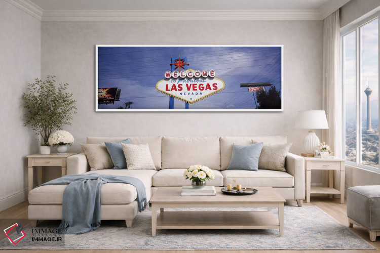 تابلو دکوراتیو Las Vegas, Nevada, USA,نمای زاویه پایین از تابلوی خوش آ… اثر پانورامیک ایمجز - D4W