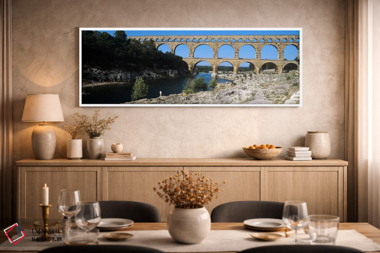 تابلو دکوراتیو Pont Du Gard, Nimes, Gard, Languedoc-Rousillon, France… اثر پانورامیک ایمجز - D2W