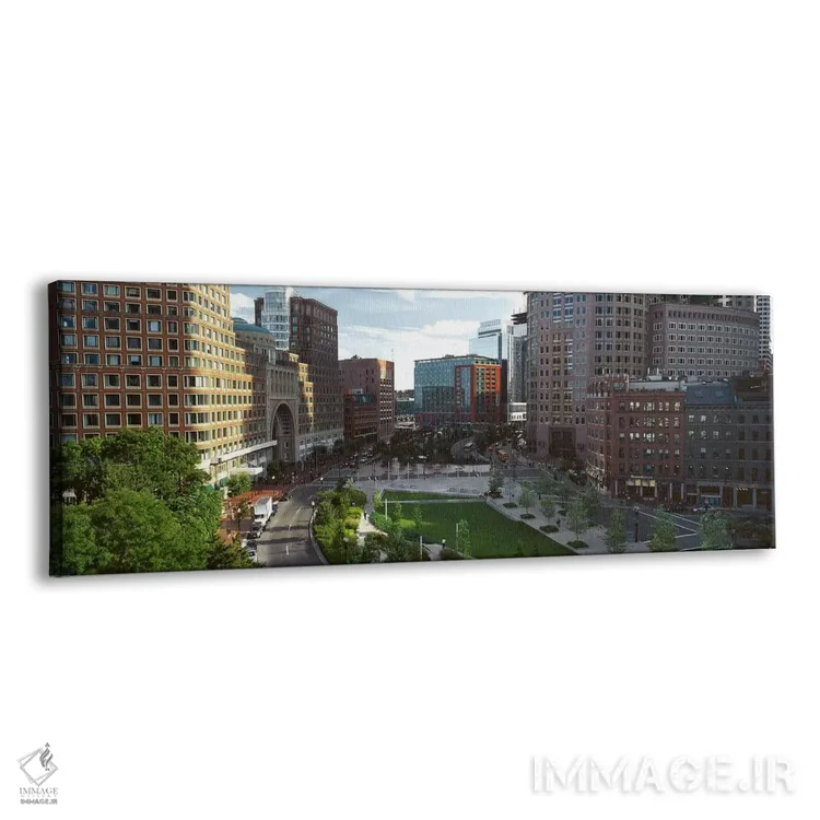 تابلو دکوراتیو Atlantic Avenue, Wharf District, Boston, Suffolk County… اثر پانورامیک ایمجز - نمای پرسپکتیو محصول