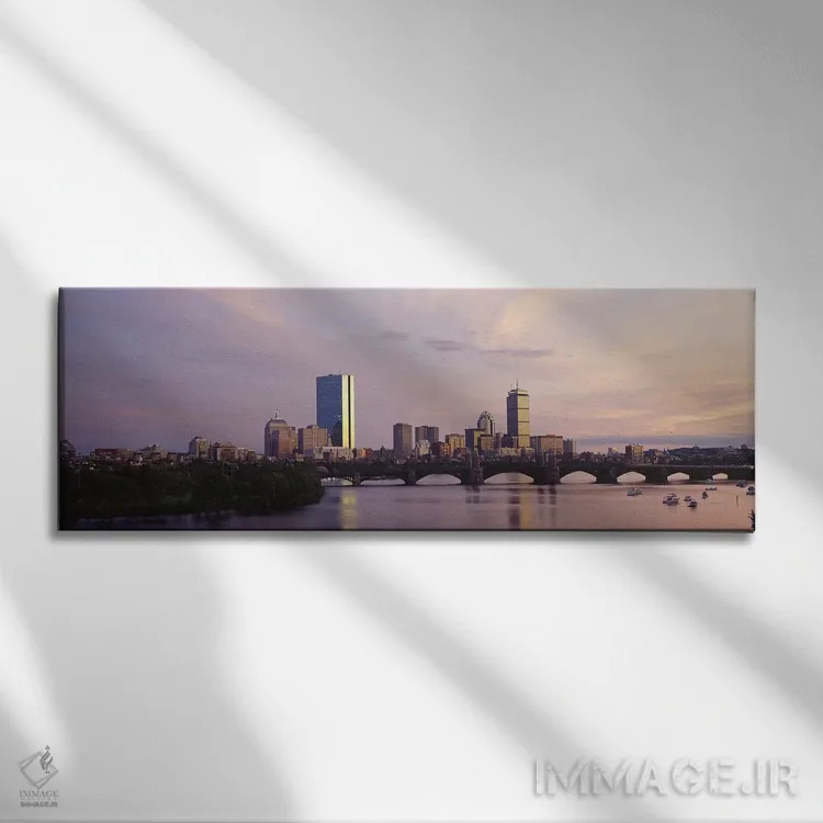 تابلو دکوراتیو Boston, Suffolk County, Massachusetts, USA,خط افق بک بی… اثر پانورامیک ایمجز - نمای روبهرو روی دیوار