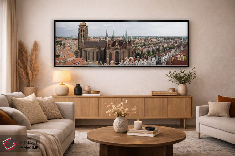 تابلو دکوراتیو Gdansk, Pomeranian Voivodeship, Poland,کلیسای جامع در ش… اثر پانورامیک ایمجز - D3B