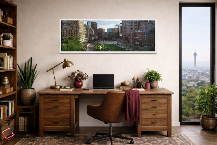 تابلو دکوراتیو Atlantic Avenue, Wharf District, Boston, Suffolk County… اثر پانورامیک ایمجز - D1W