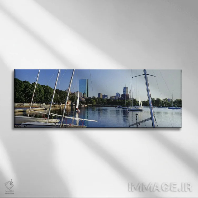 تابلو دکوراتیو Charles River, Back Bay, Boston, Suffolk County, Massac… اثر پانورامیک ایمجز - نمای روبهرو روی دیوار