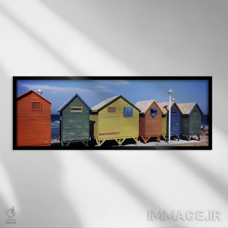 تابلو دکوراتیو St. James Beach, Cape Town, Western Cape Province, Sout… اثر پانورامیک ایمجز - نمای قابدار مشکی