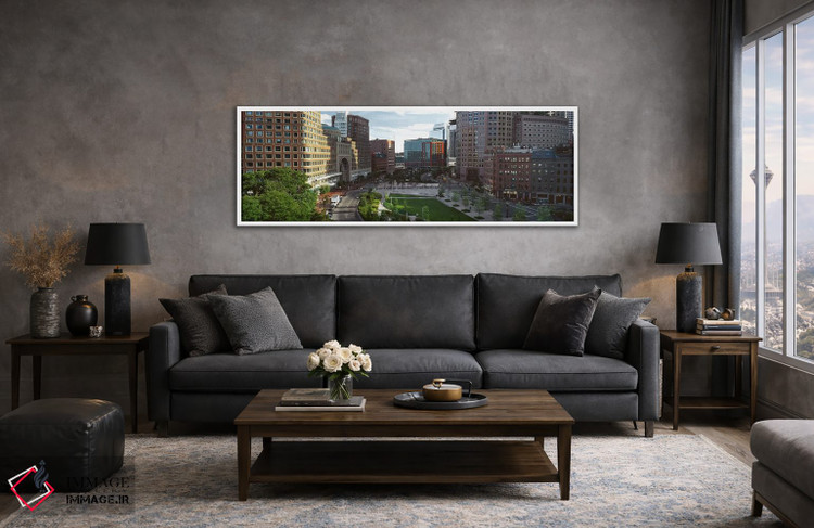 تابلو دکوراتیو Atlantic Avenue, Wharf District, Boston, Suffolk County… اثر پانورامیک ایمجز - D4W