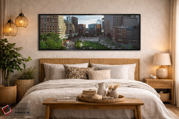 تابلو دکوراتیو Atlantic Avenue, Wharf District, Boston, Suffolk County… اثر پانورامیک ایمجز - D6B
