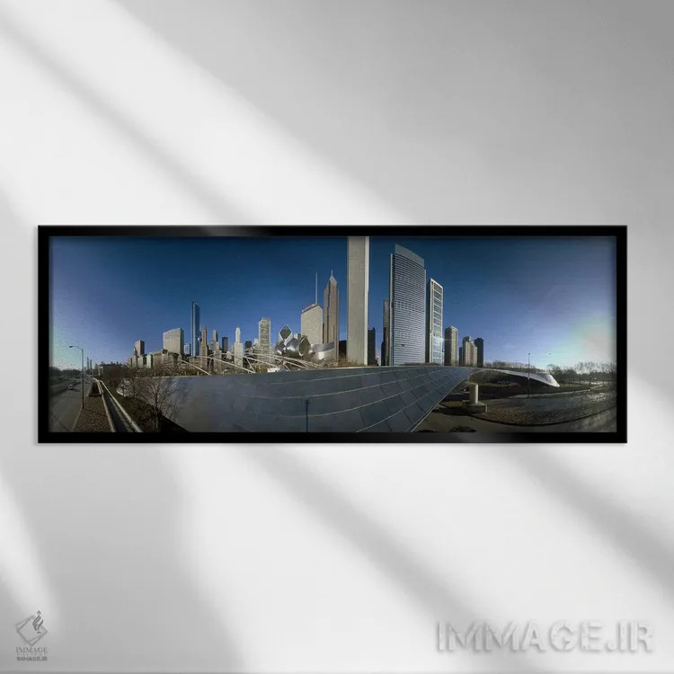تابلو دکوراتیو Millennium Park, Jay Pritzker Pavilion, Lake Shore Driv… اثر پانورامیک ایمجز - نمای قابدار مشکی